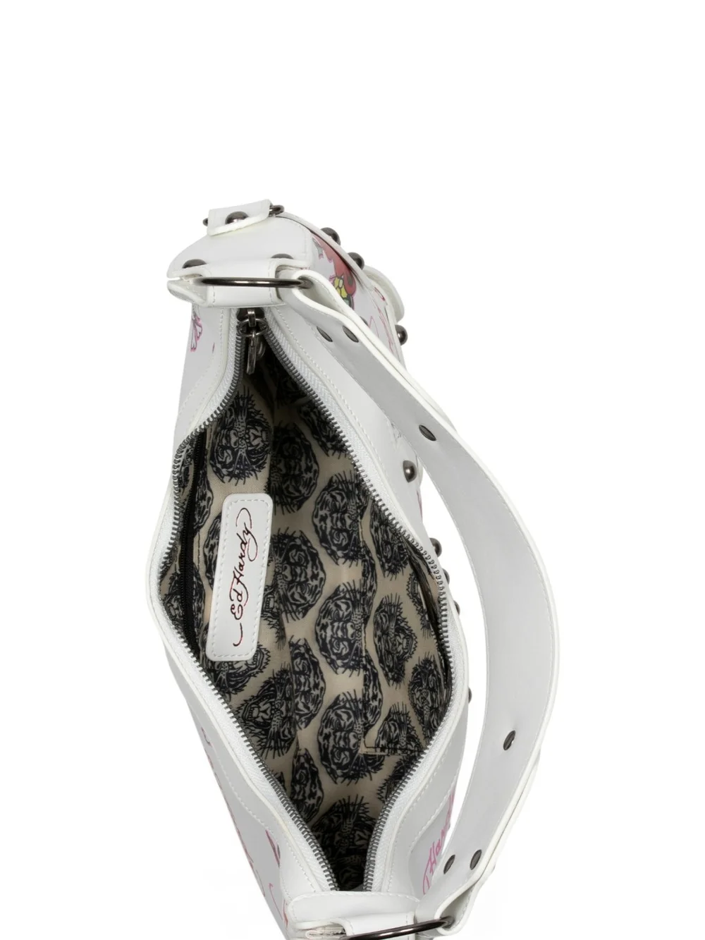 Ed Hardy Dalonda White Hobo Bag
